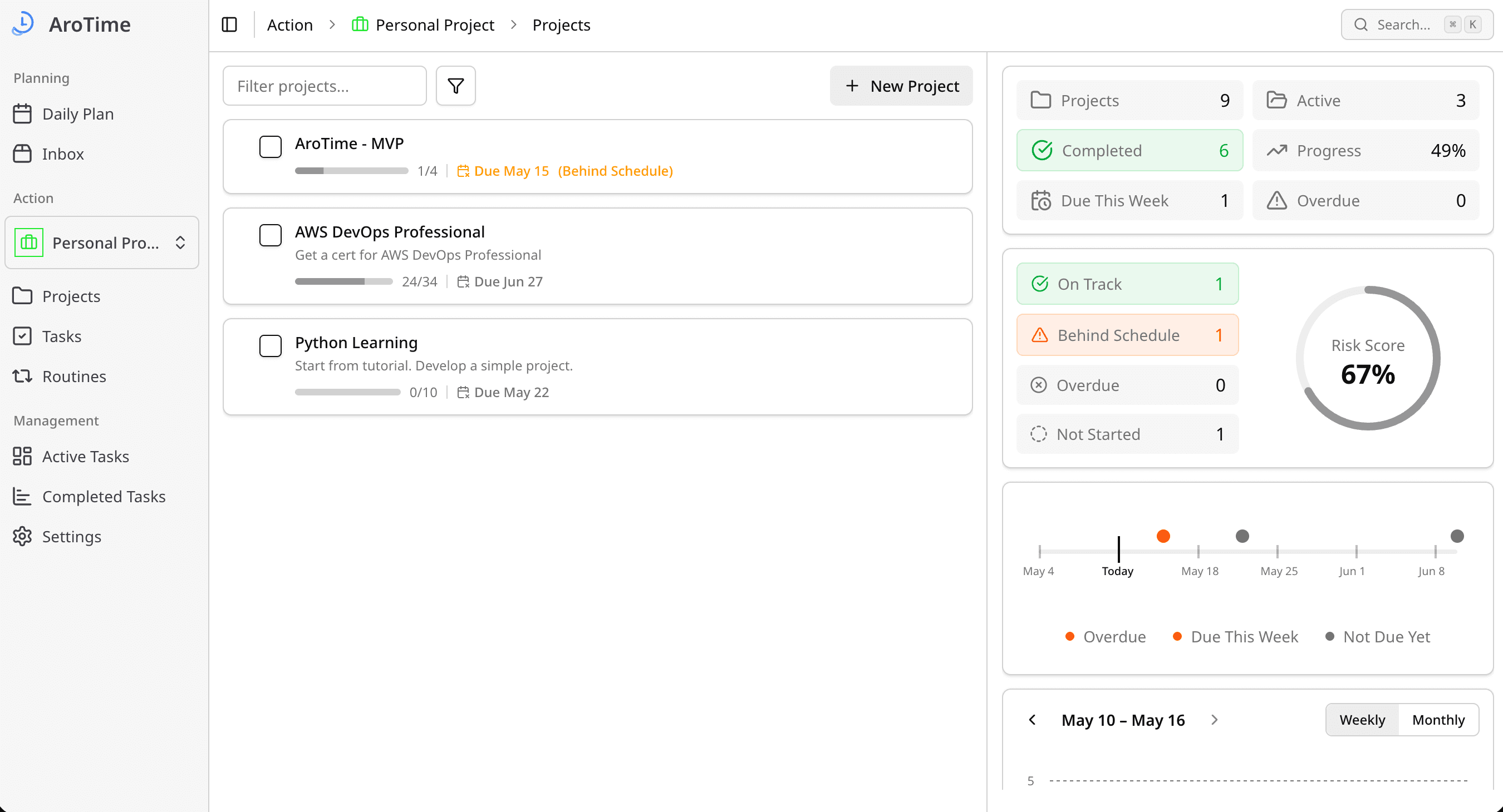 Tasks, Projects & Routines
